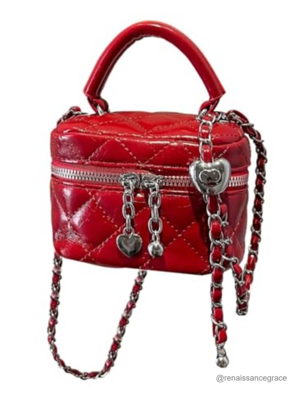 Women's Quilted Zipper Crossbody Handbags Y2K Small Bucket Bags